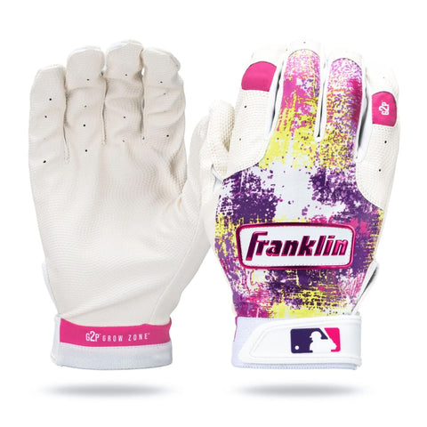 Guanteletas Beisbol Franklin Grow 2 Pro Blanco Rosa Morado INFANTIL
