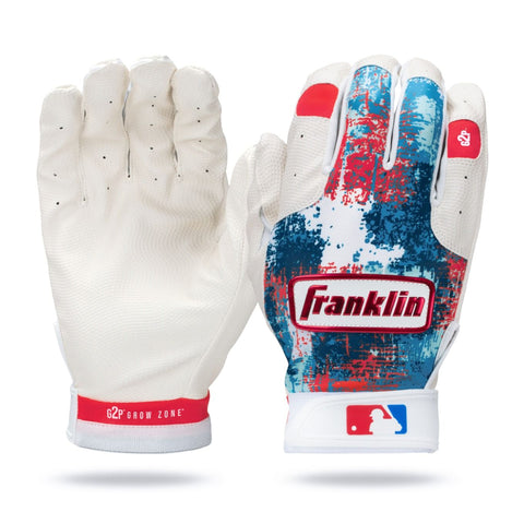 Guanteletas Beisbol Franklin Grow 2 Pro Blanco Azul Rojo INFANTIL
