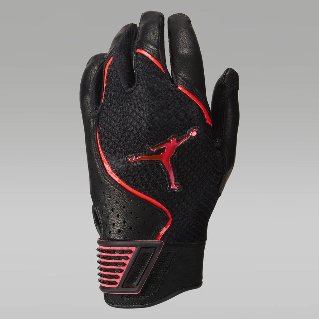 Guanteletas Beisbol Jordan Fly Select Negro Rojo ADULTO