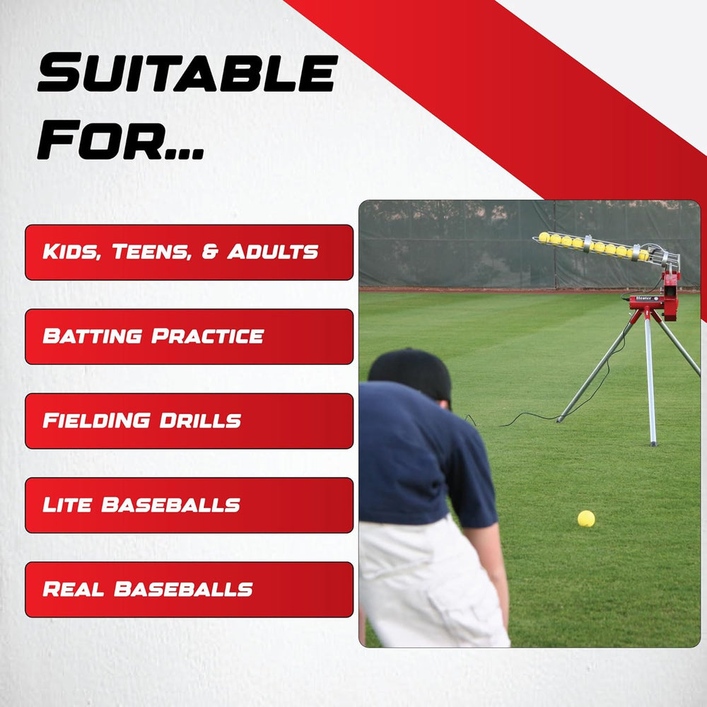 Maquina Entrenamiento Bateo Beisbol Heater Pelota Con Dispensador de Bolas Automático