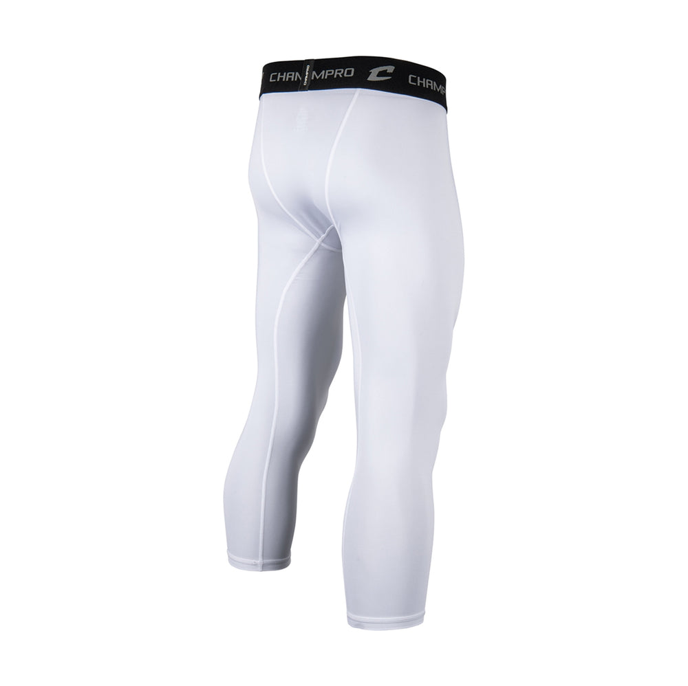 Licra de Compresión de Pierna 3/4 Beisbol Softbol Champro CS8A Blanco ADULTO