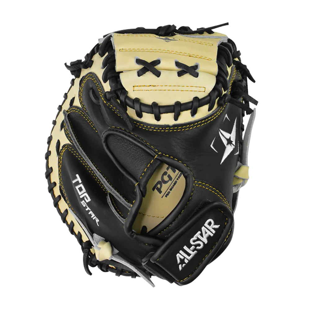 Guante Para Catcher Beisbol All Star Top Star CM-TS-A-RHT Negro Crema 33.5 In