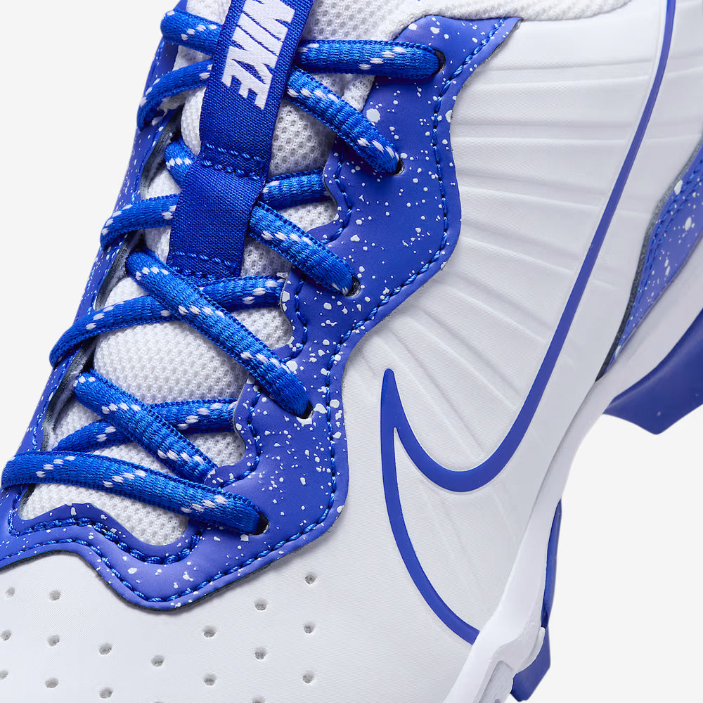 Spikes Beisbol Softbol Nike Alpha Huarache 4 Keystone Blanco Azul INFANTIL