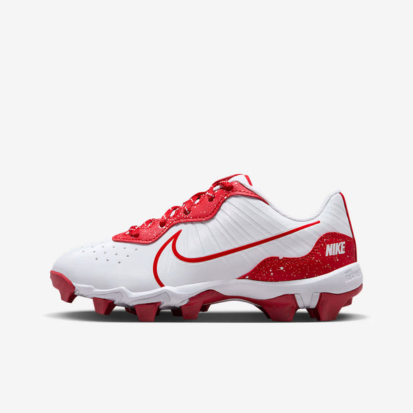Spikes Beisbol Softbol Nike Alpha Huarache 4 Keystone Blanco Rojo INFANTIL