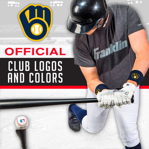 Muñequeras Franklin 2.5 in MLB Team Milwaukee Cerveceros