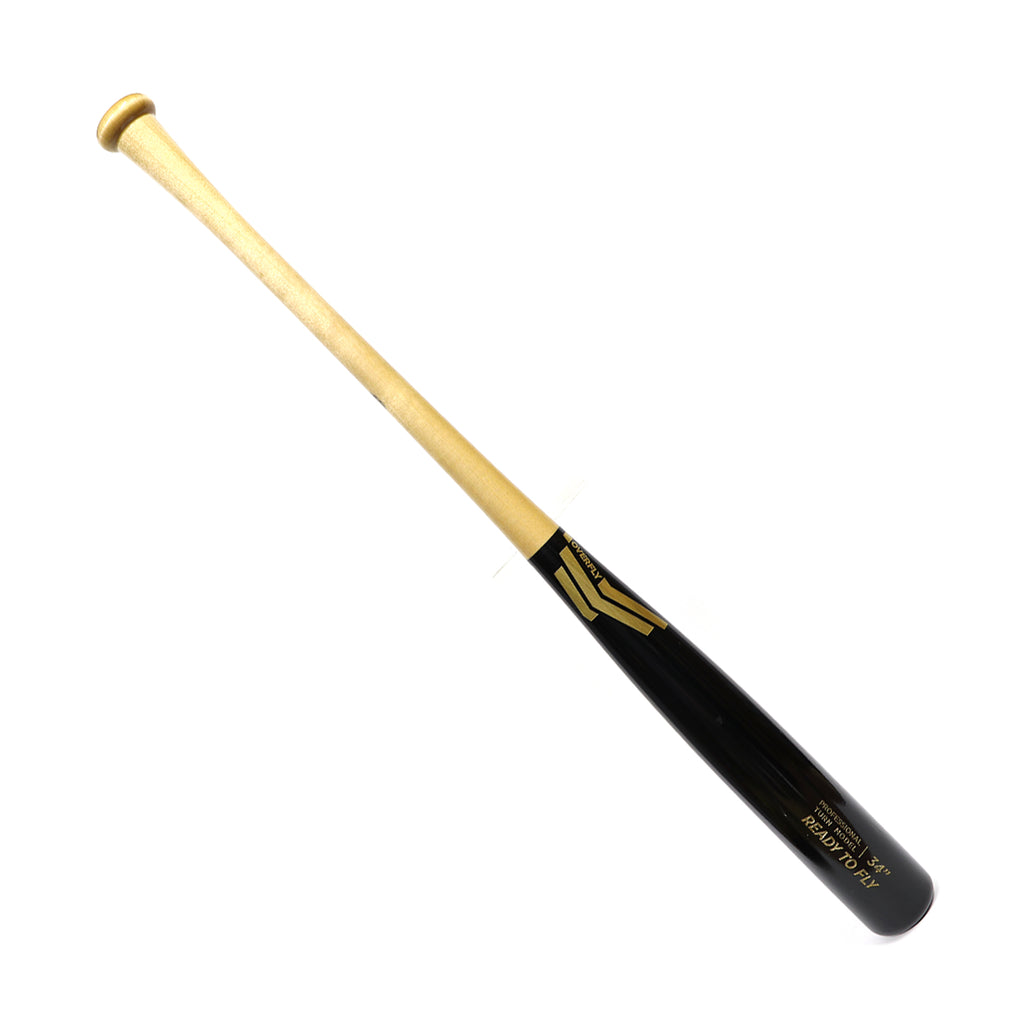 Bat Beisbol Madera Maple Overfly Ready To Fly Natural Negro ADULTO