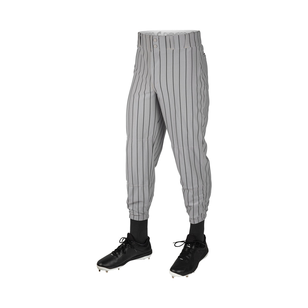 Pantalon Beisbol Champro Triple Crown Pinstripe BPPINAGBP Rayas Gris Negro ADULTO