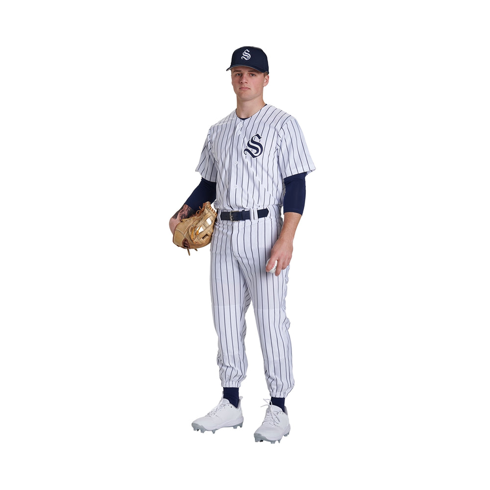 Pantalon Beisbol Champro Triple Crown Pinstripe BPPINAWBP Rayas Blanco Negro ADULTO