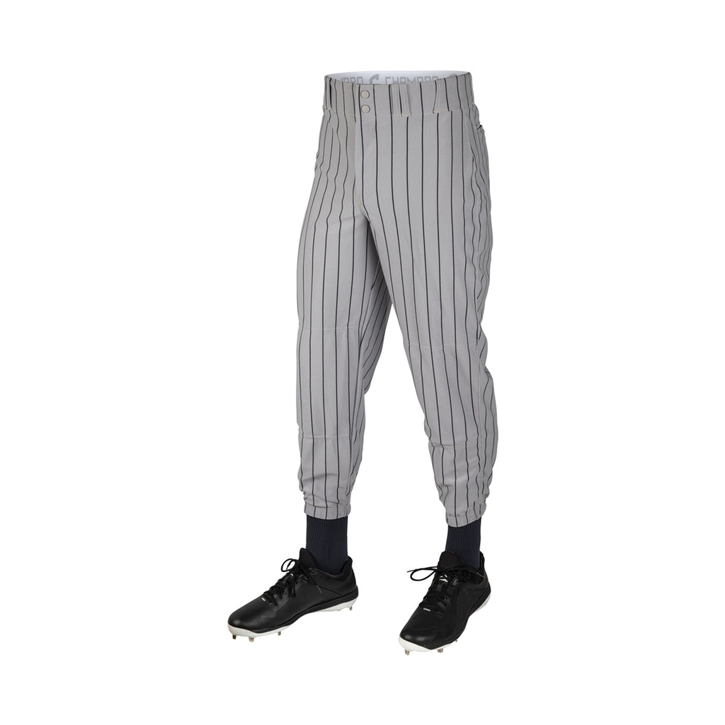 Pantalon Beisbol Champro Blanco Largo Triple Crown Pinstripe BPPINAGNP Rayas Gris Azul Oscuro ADULTO