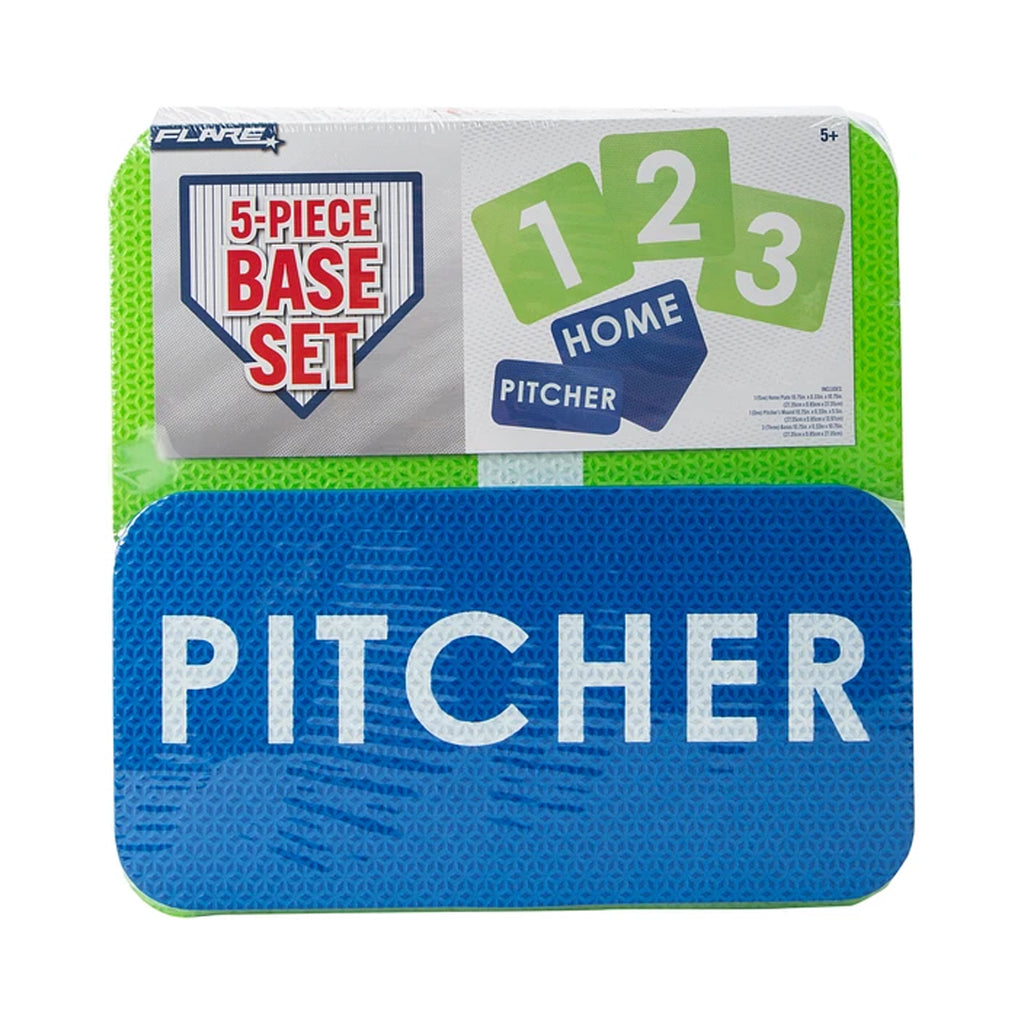 Set 5 Bases Recreativas Beisbol Softbol Verde Azul