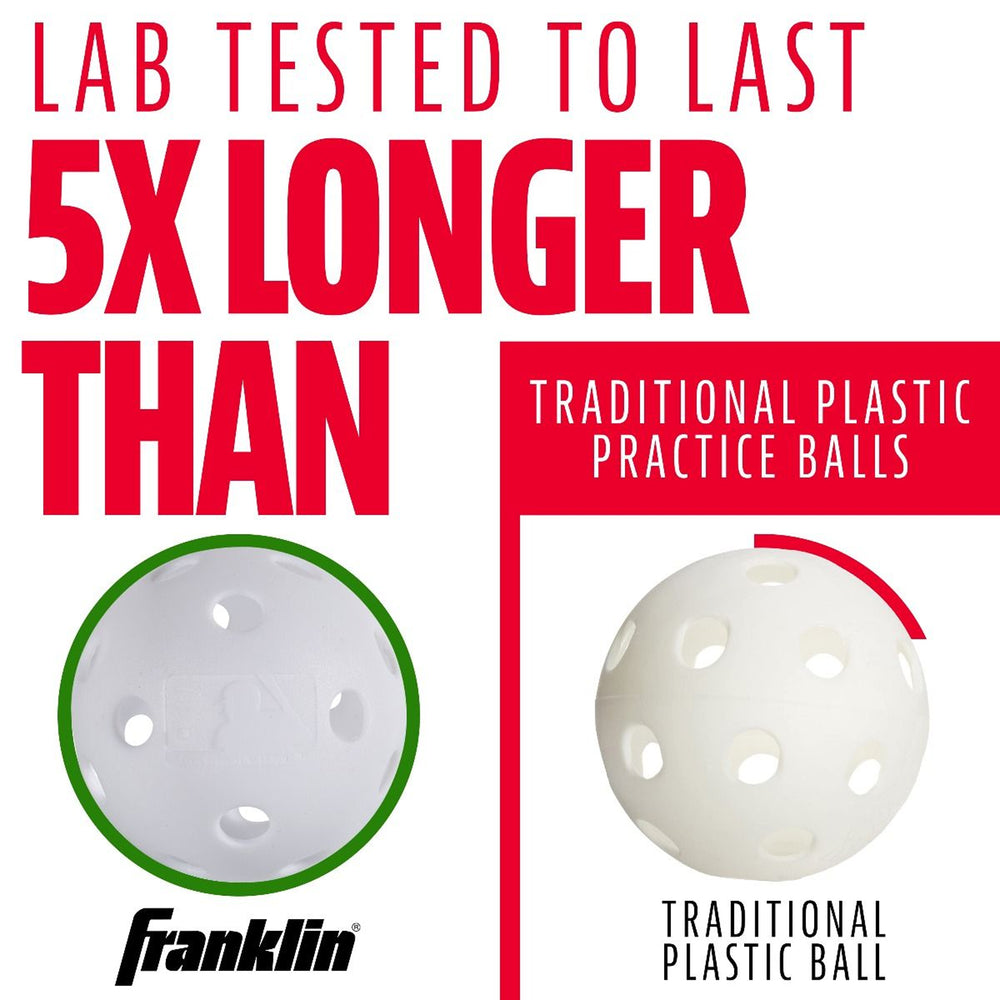 Set 6 Pelotas de Entrenamiento Indestruct-A-Ball Beisbol Franklin Blanco