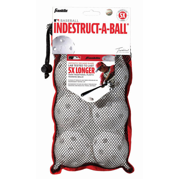 Set 6 Pelotas de Entrenamiento Indestruct-A-Ball Beisbol Franklin Blanco