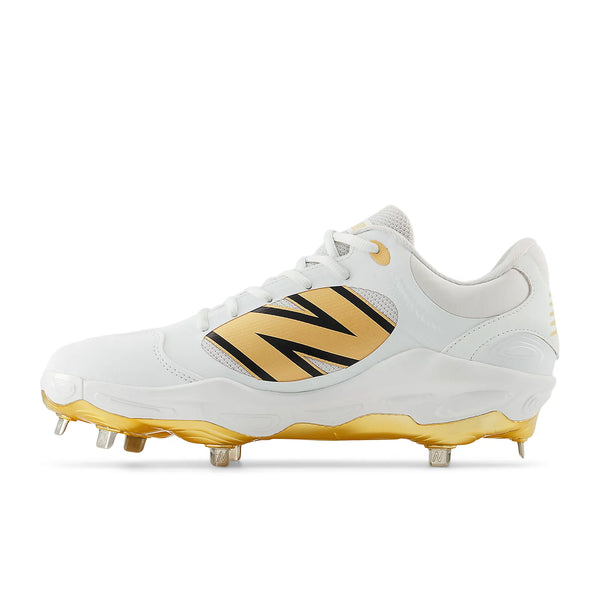 Spikes Beisbol New Balance Fresh Foam 3000 V7 Metal Blanco Dorado