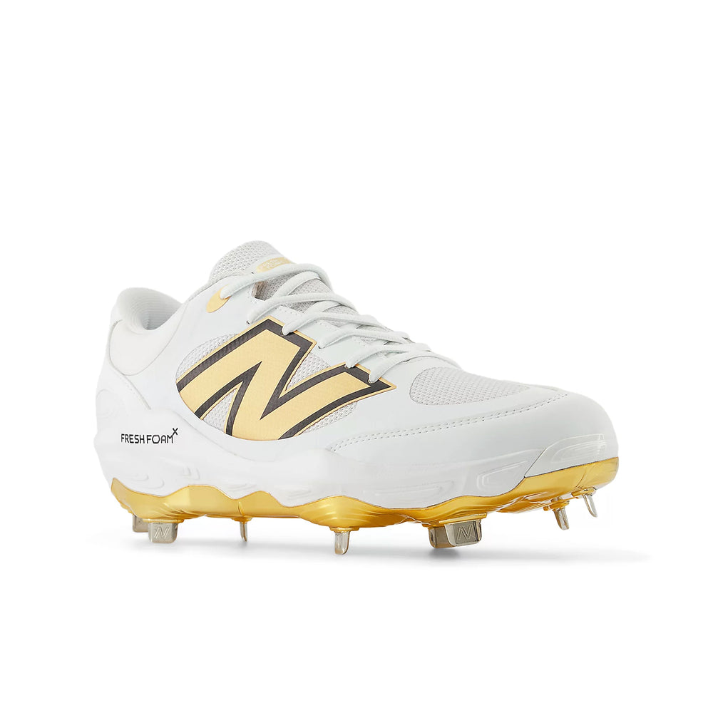 Spikes Beisbol New Balance Fresh Foam 3000 V7 Metal Blanco Dorado