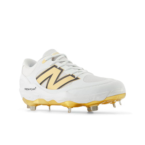 Spikes Beisbol New Balance Fresh Foam 3000 V7 Metal Blanco Dorado