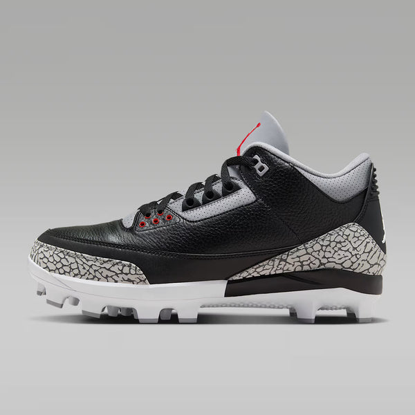 Spikes Beisbol Softbol Jordan 3 Retro MCS Negro Gris