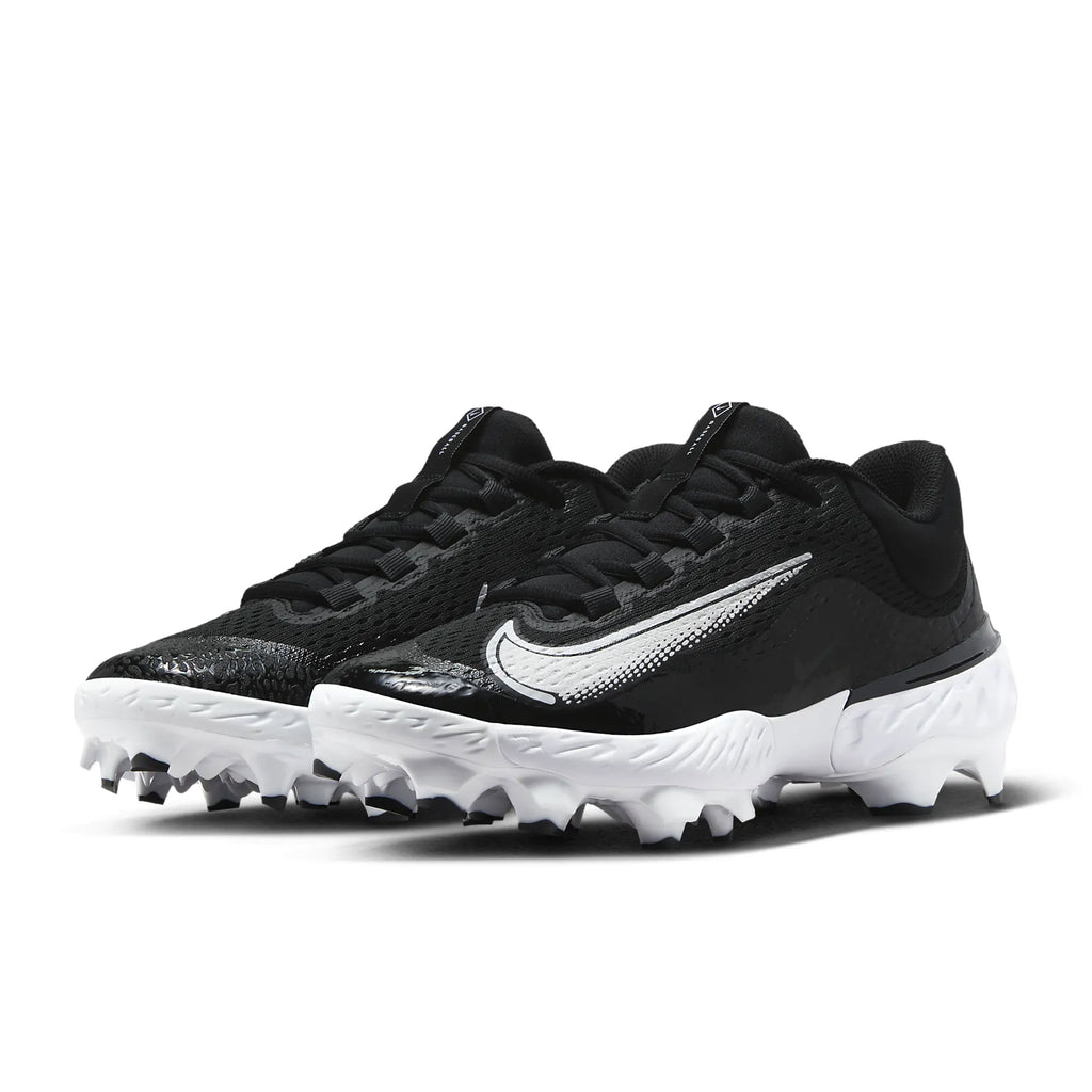 Spikes Beisbol Softbol Nike Alpha Huarache Elite 4 Low MCS Negro Blanco