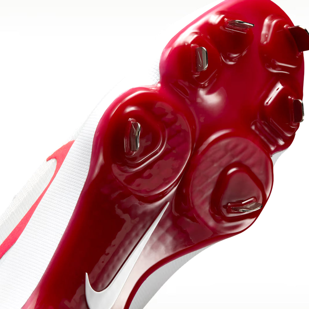 Spikes Beisbol Softbol Nike Diamond Showcase MTL Metal Blanco Rojo