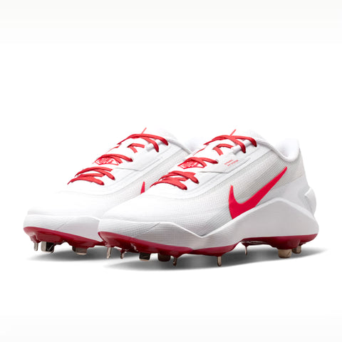 Spikes Beisbol Softbol Nike Diamond Showcase MTL Metal Blanco Rojo