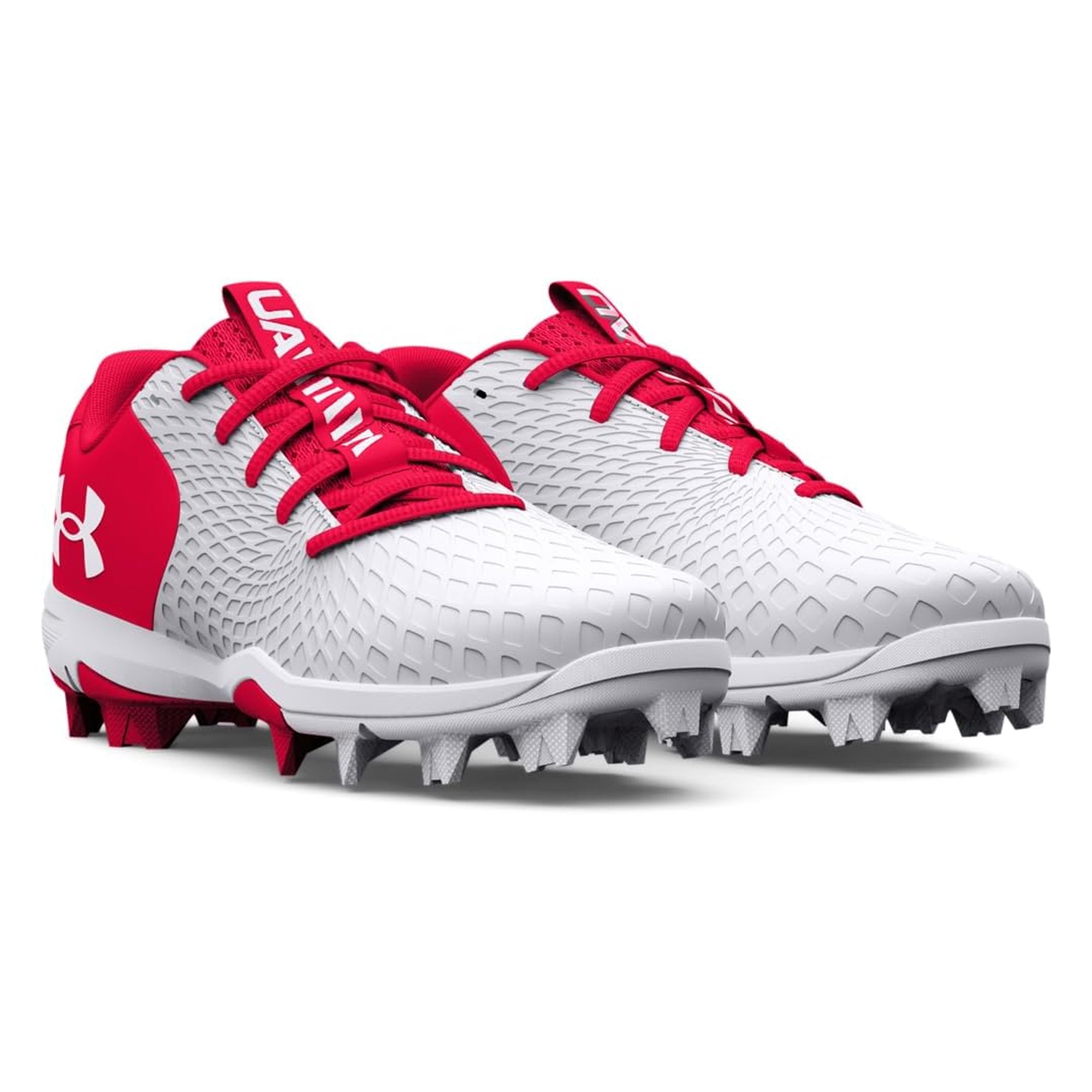 Spikes Beisbol Softbol Under Armour Glyde RM Blanco Rojo
