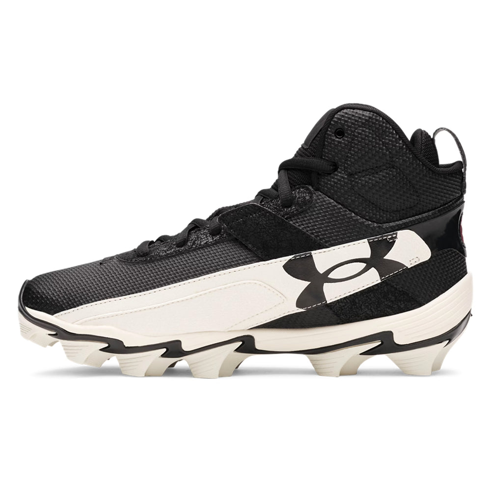 Spikes Beisbol Softbol Under Armour Harper 10 RM Mid Negro Blanco INFANTIL