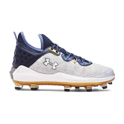 Spikes Beisbol Softbol Unfer Armour Harper 8 Elite TPU Blanco Marino