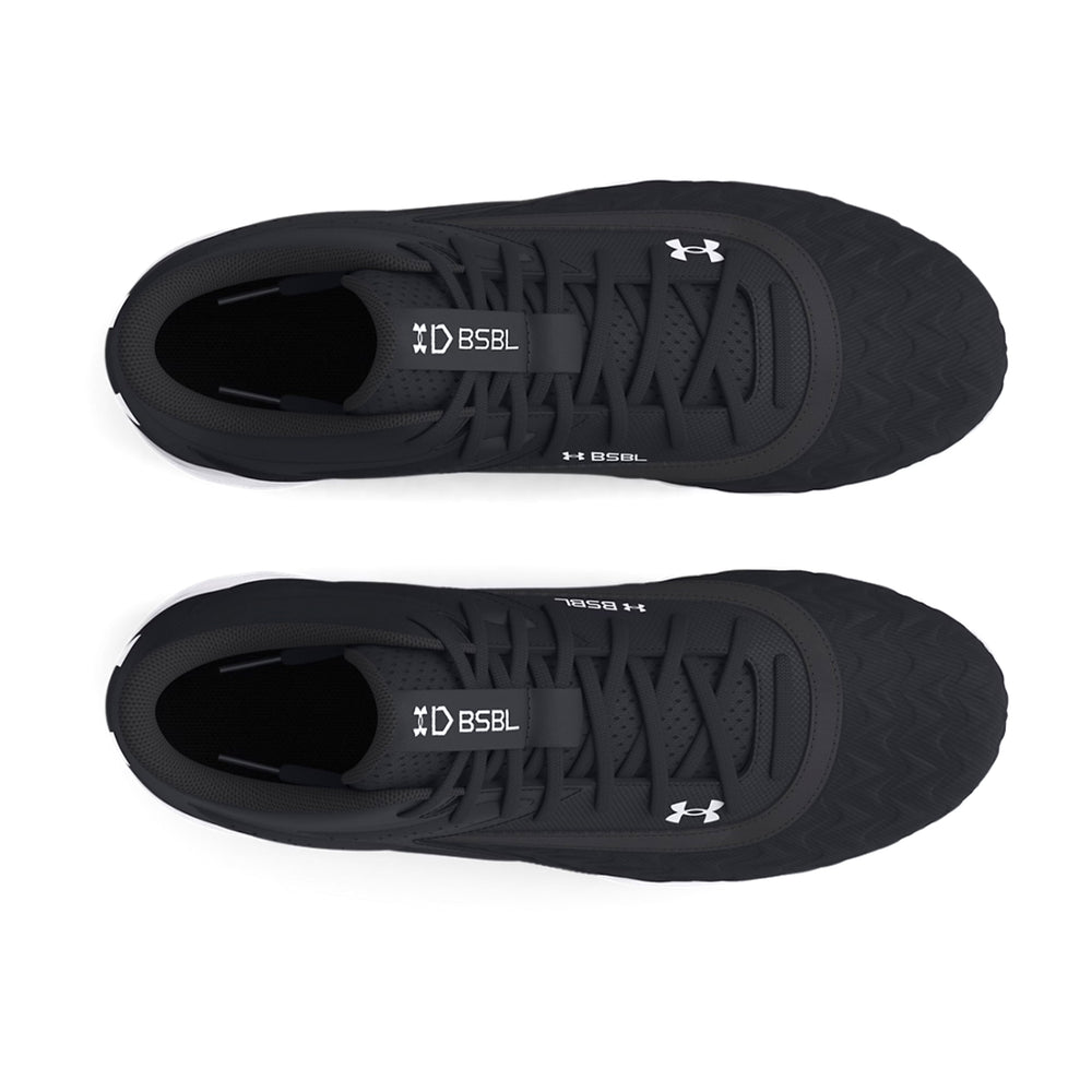 Spikes Beisbol Softbol Under Armour Leadoff Mid RM 3.0 Jr. Negro Blanco