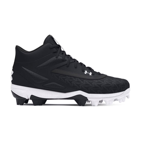 Spikes Beisbol Softbol Under Armour Leadoff Mid RM 3.0 Jr. Negro Blanco