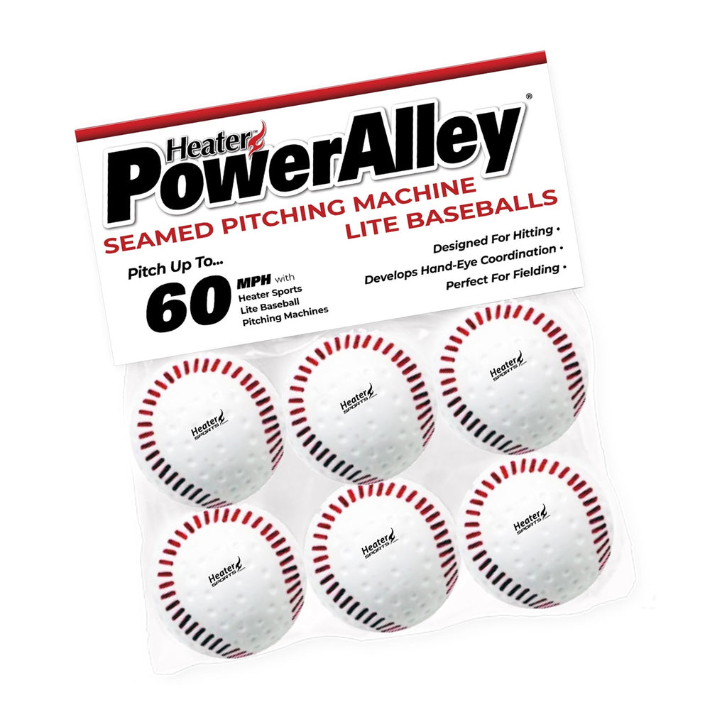 Pack 6 Pelotas Para Maquina Heater Power Alley Seamed 60 MPH