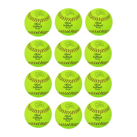 Pelota Softbol Juvenil Omega Verde Limón 11 in