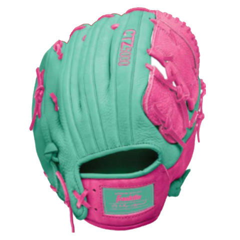 Guante Beisbol Franklin CTZ5000 Verde Rosa Lanzador Diestro