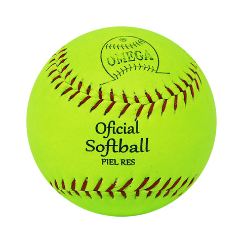 Pelota Softbol Juvenil Omega Verde Limón 11 in