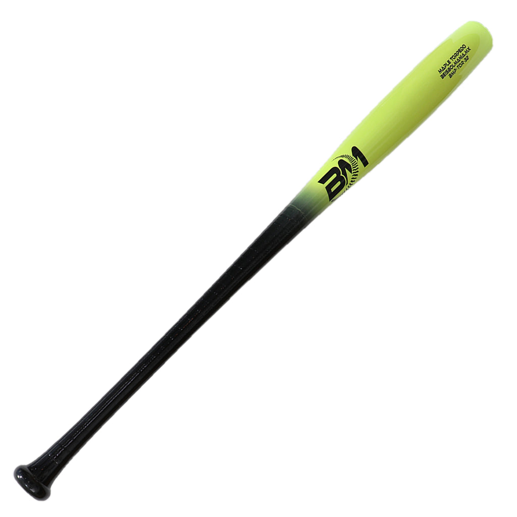Bat Beisbol TORPEDO Reforzado Beisbolmania Maple Plus BMTOR NEGRO VERDE JUVENIL