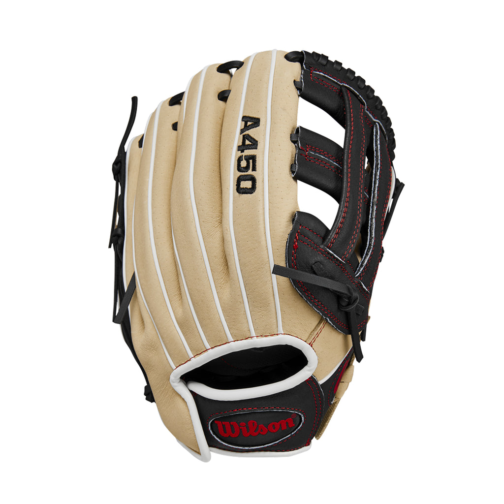 Guante Beisbol Wilson A450 Crema Negro 12 in