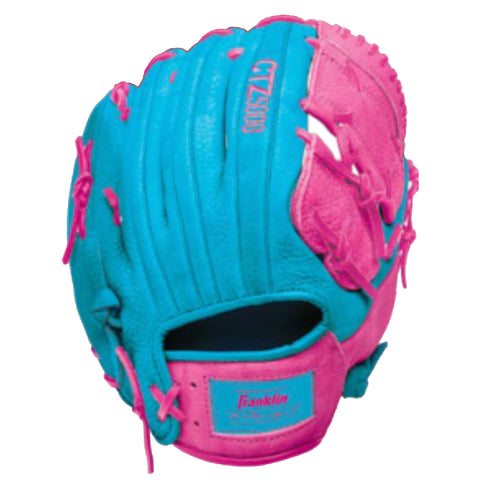 Guante Beisbol Franklin CTZ5000 Azul Rosa Lanzador Diestro
