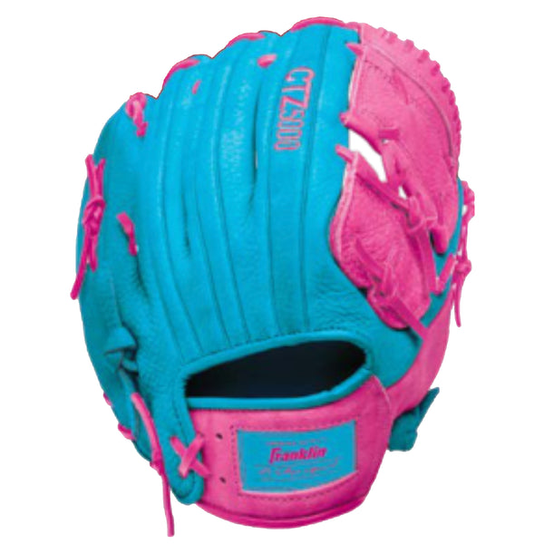 Guante Beisbol Franklin CTZ5000 Azul Rosa Lanzador Diestro