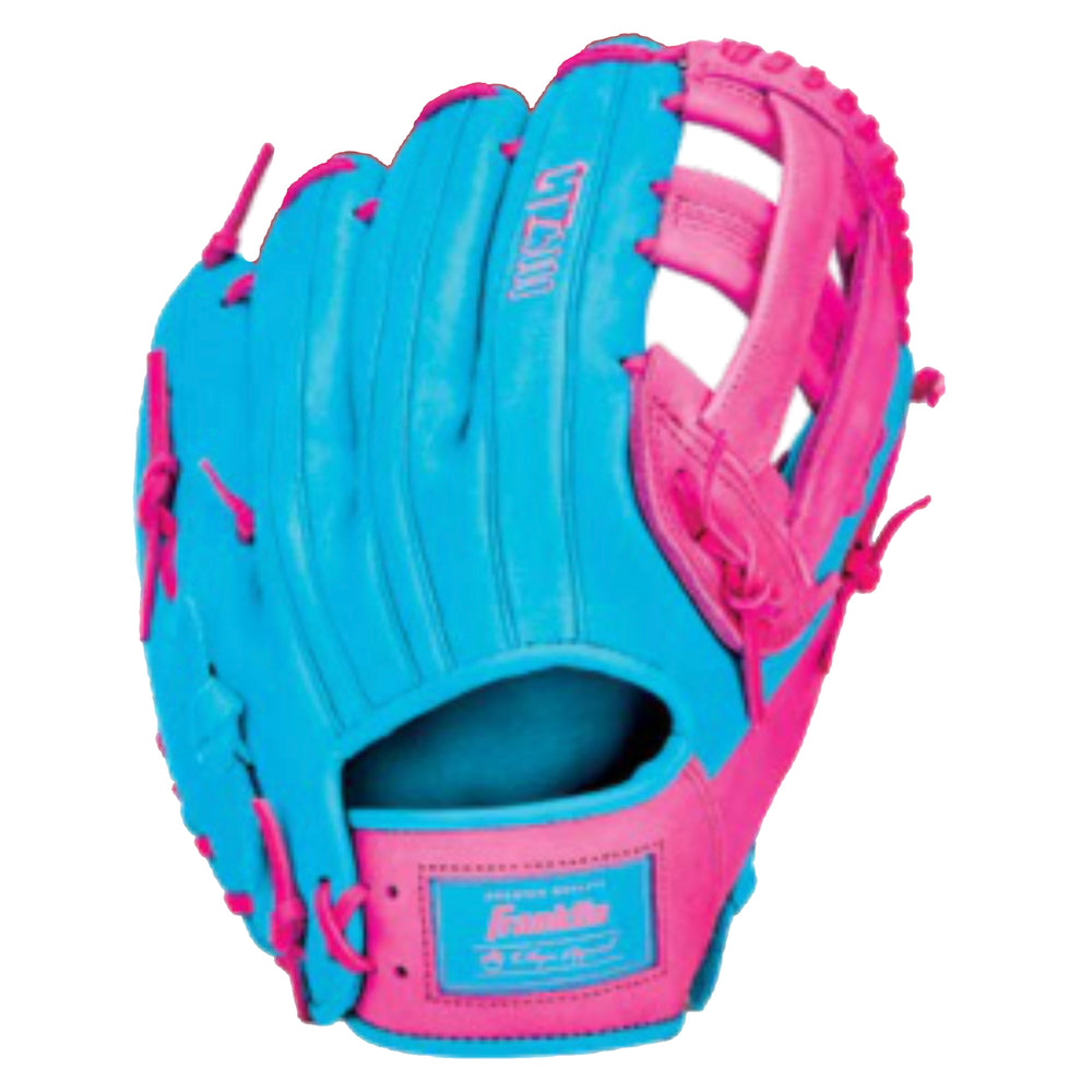 Guante Beisbol Franklin CTZ5000 Azul Rosa Lanzador Diestro