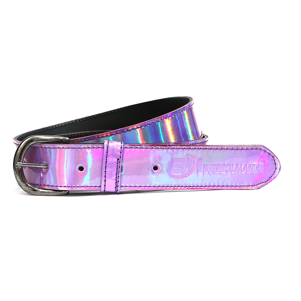 Cinturón Beisbol Softbol Beisbolmania Piel Charol Tornasol