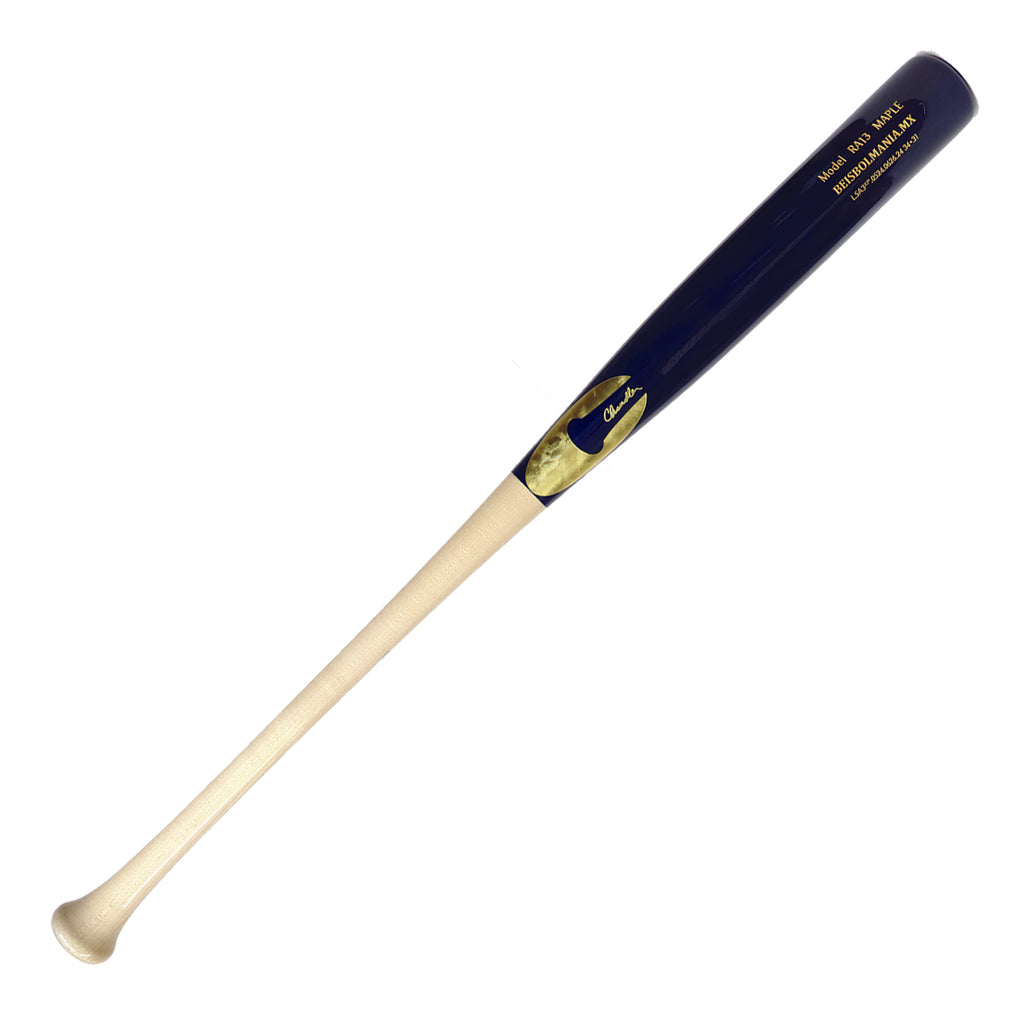 Bat Beisbol Madera Maple Chandler RA13M Natural Marino Dorado  ADULTO