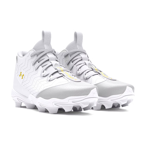 Spikes Beisbol Softbol Under Armour Harper 9 RM Blanco Gris INFANTIL