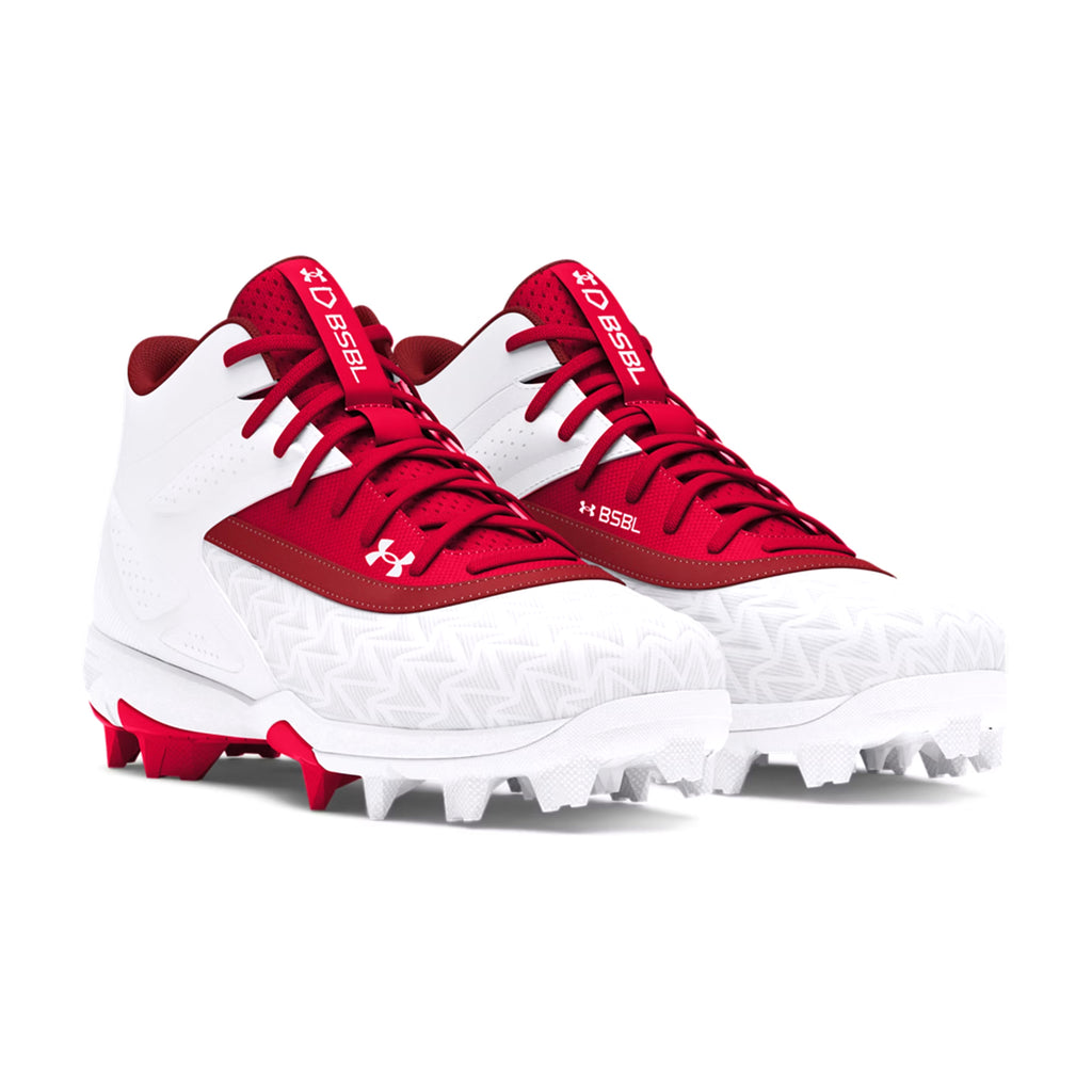 Spikes Beisbol Softbol Under Armour Leadoff Mid RM 3.0 Jr. Rojo