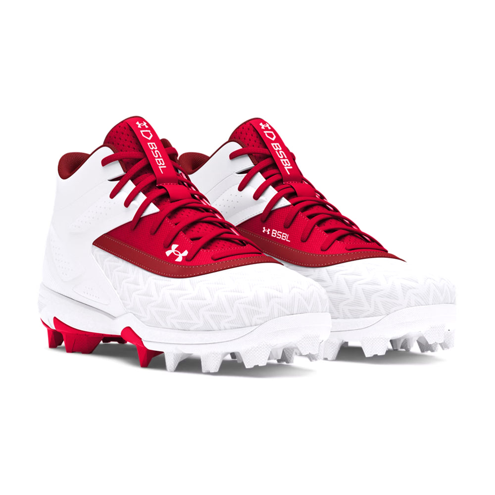 Spikes Beisbol Softbol Under Armour Leadoff Mid RM 3.0 Jr. Rojo
