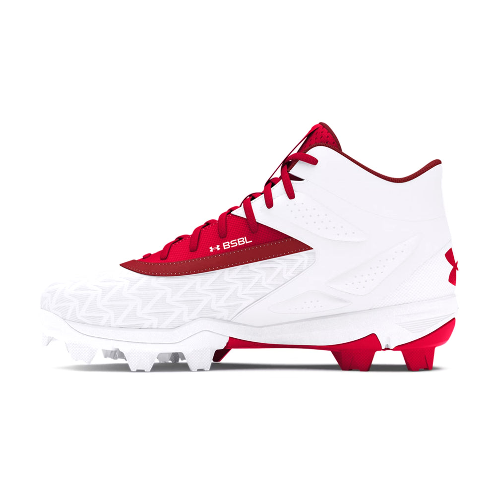 Spikes Beisbol Softbol Under Armour Leadoff Mid RM 3.0 Jr. Rojo