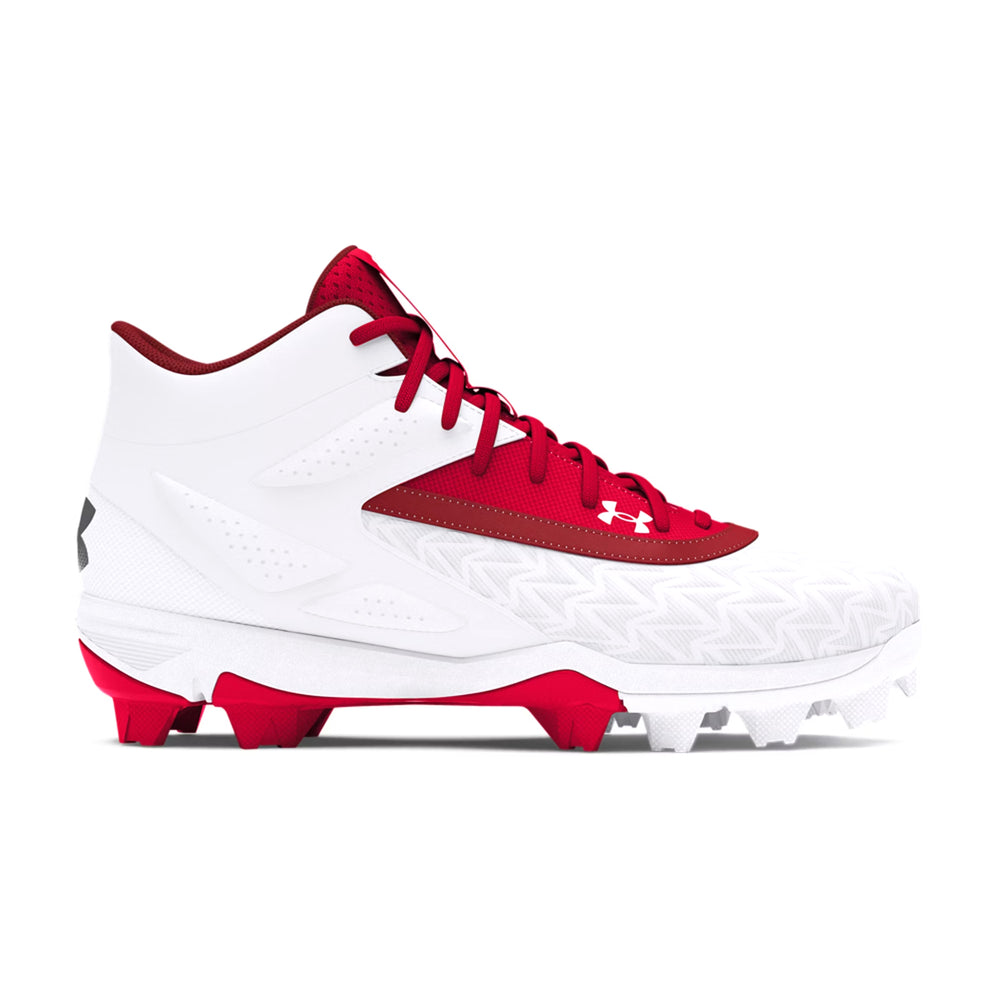 Spikes Beisbol Softbol Under Armour Leadoff Mid RM 3.0 Jr. Rojo
