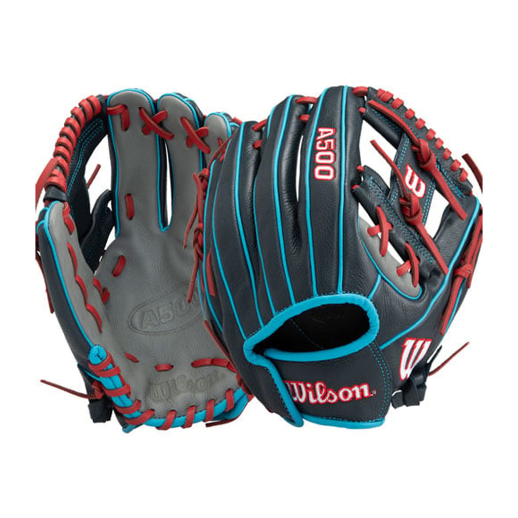 Guante Beisbol Wilson A500 DP15 Marino Gris 11.5 in