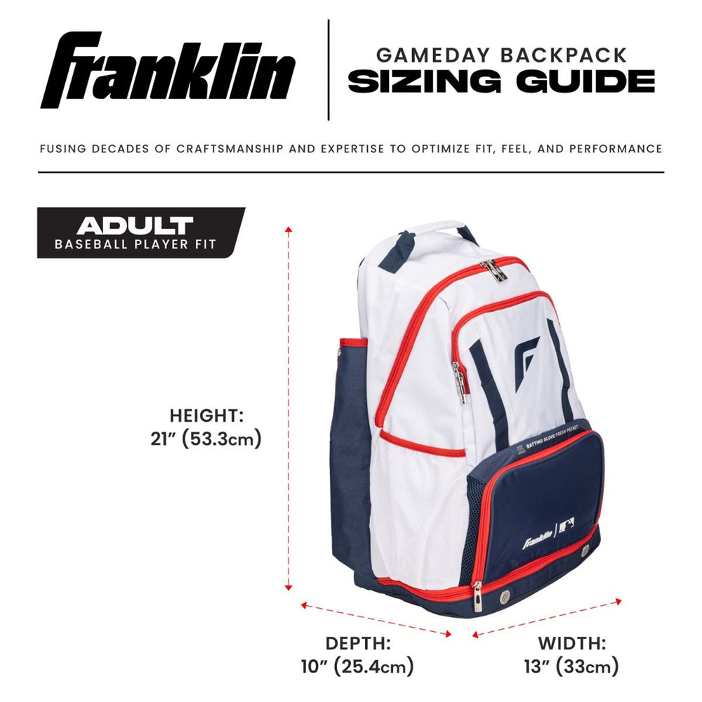Back Pack Beisbol Softbol Franklin MLB Gameday Bag Adulto