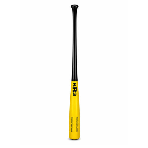 Bat Beisbol KR3 Canadian Rock Maple C271 Negro Amarillo