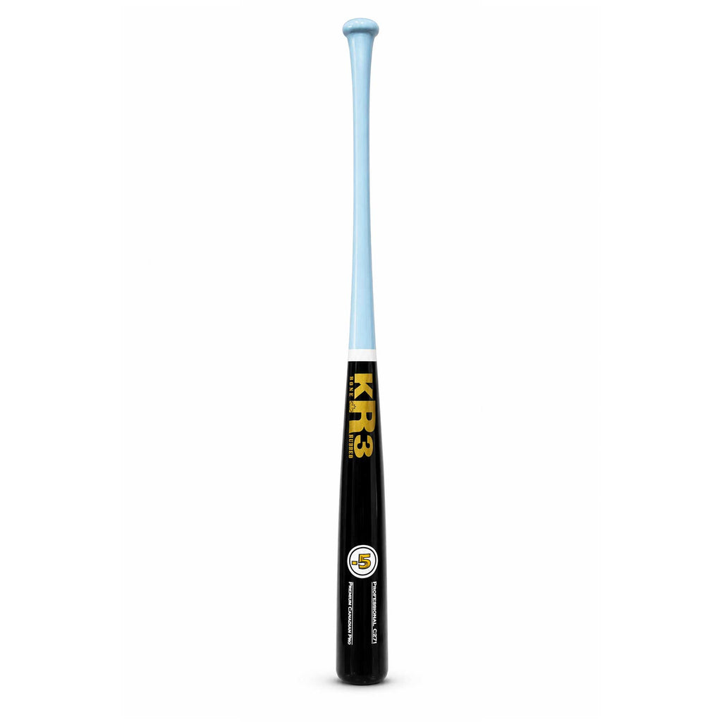 Bat Beisbol KR3 Premium Canadian Maple C271 Celeste Negro Juvenil