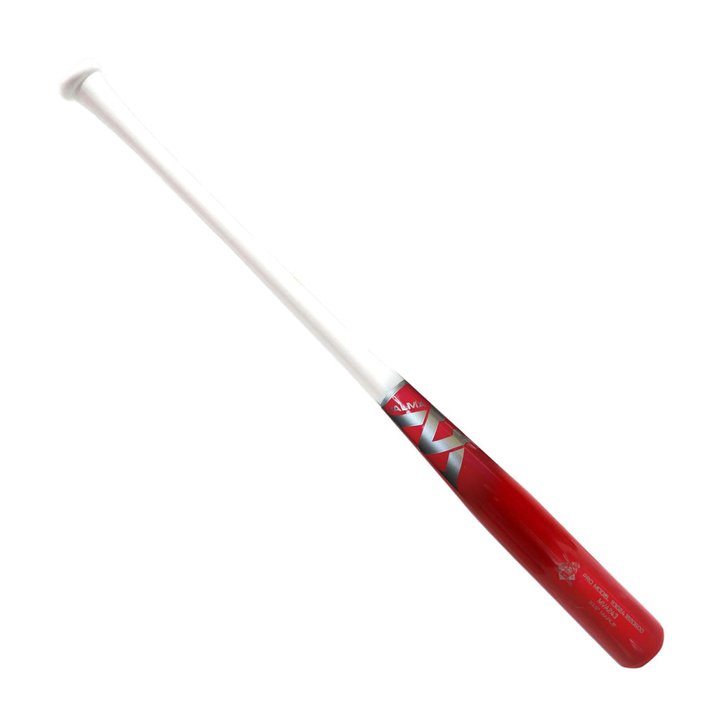 Bat Beisbol Madera Maple Valma MVA243 Blanco Rojo ADULTO