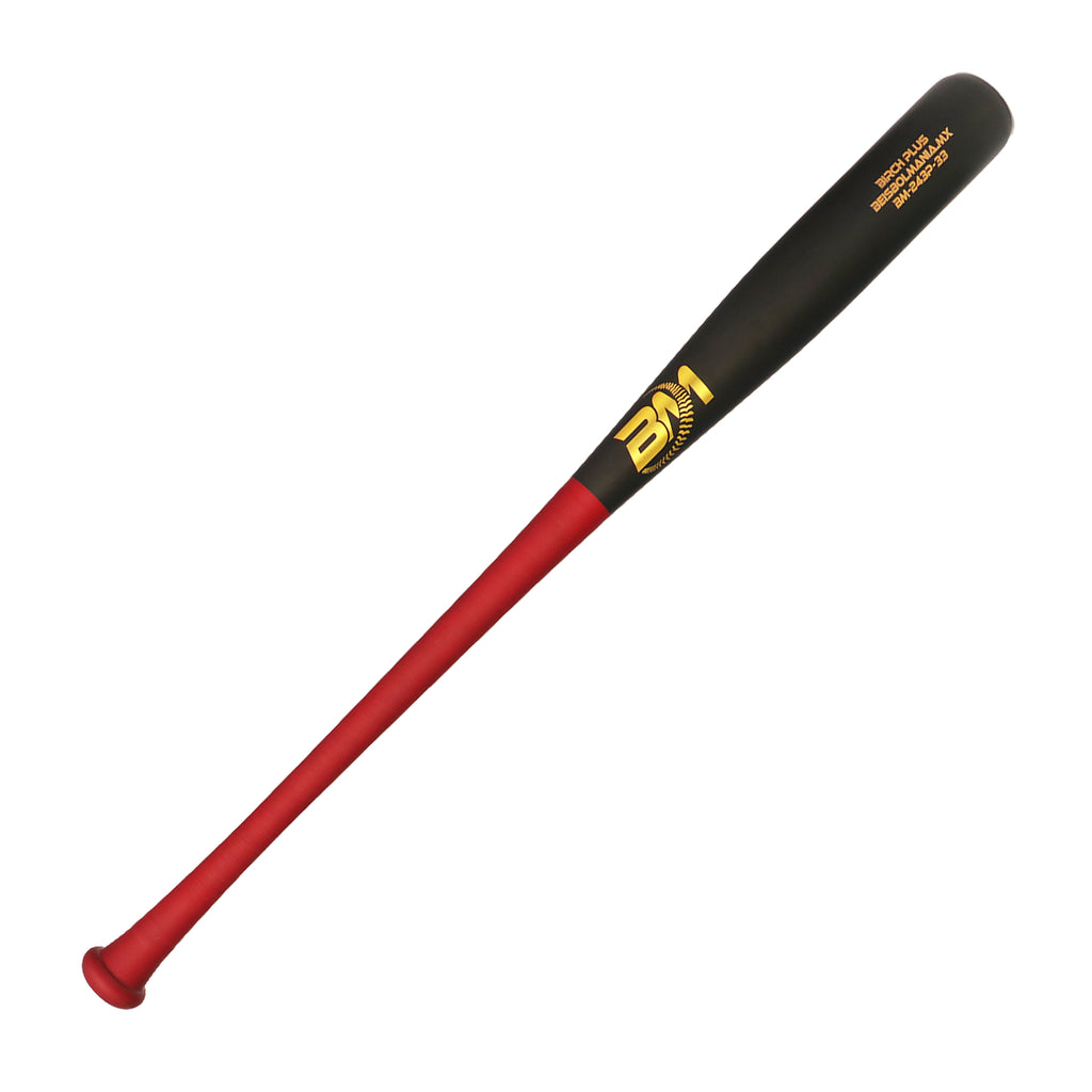 Bat Beisbol Reforzado Con Fibra de Vidrio Beisbolmania Birch Plus BM243 Vino Negro Mate